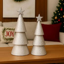 Decoração de Natal Conjunto 2 Árvores de Natal em Cerâmica