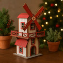 Decoração de Natal Moinho Vila de MDF