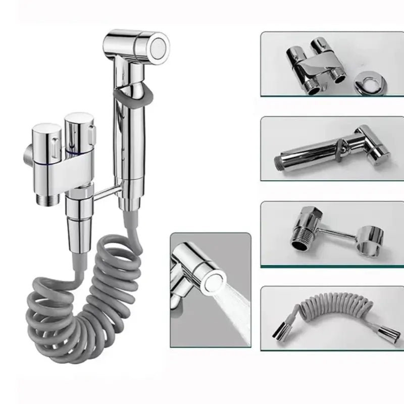 Ducha Higiênica para Banheiro Kit Completo com Registro Duplo