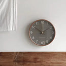 Relógio de Parede Japonês com Ponteiros de Madeira