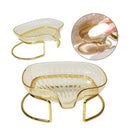 Saboneteira de Pia com Escorredor e Suporte Metálico para Banheiro