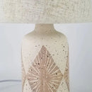 Abajur de Mesa em Cerâmica com Cúpula de Linho