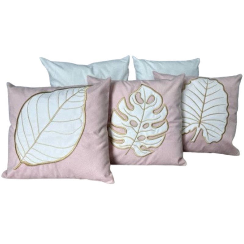 Conjunto 5 Capas de Almofada Bordada Boho Chic