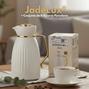 Garrafa Térmica JadeLux® + BRINDE Conjunto de 6 Xícaras Porcelana