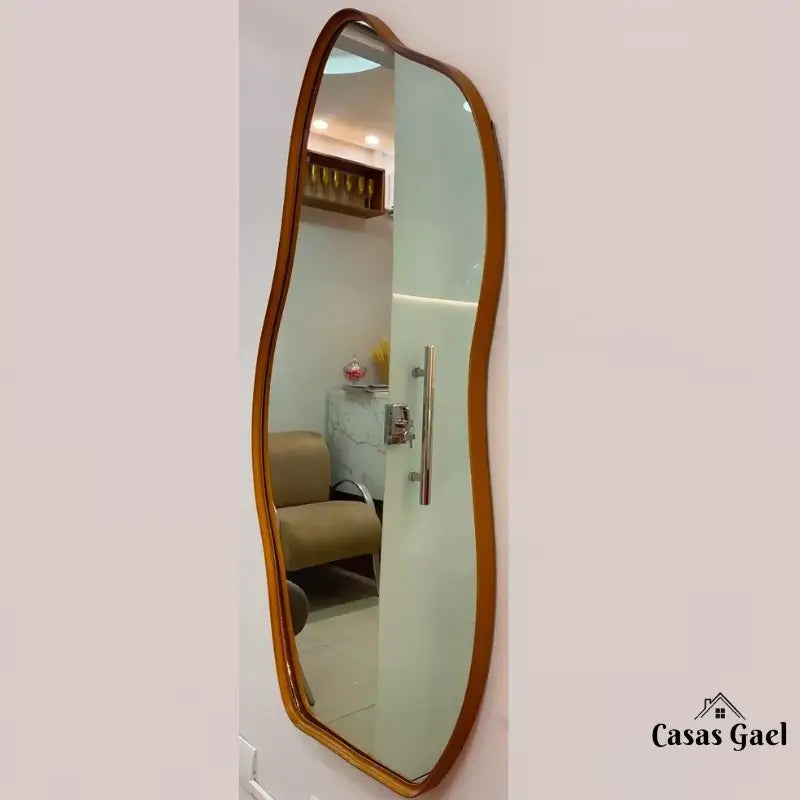 Espelho Grande Orgânico com Moldura 150x60cm