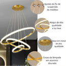 Lustre Para Sala e Quarto Moderno LED Bivolt